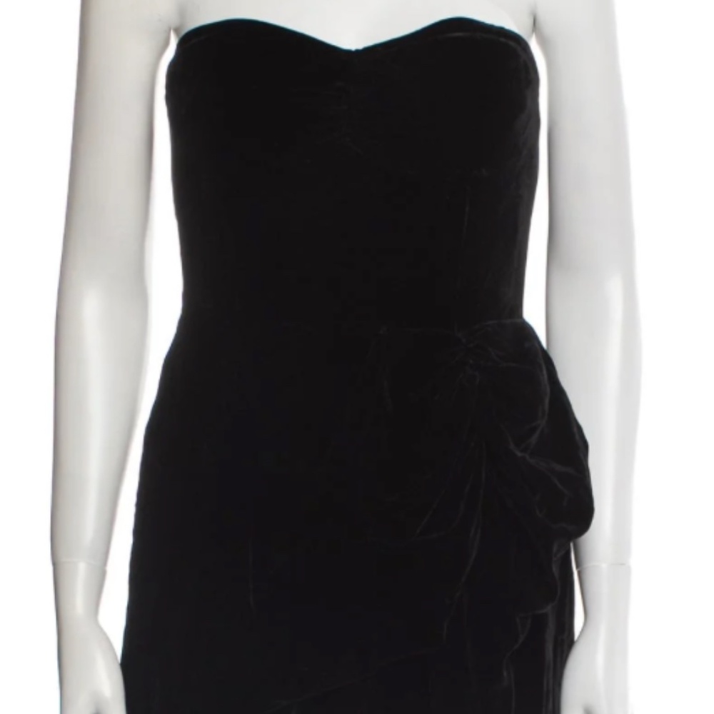 Marc by Marc Jacobs Strapless Black Velvet Dress
